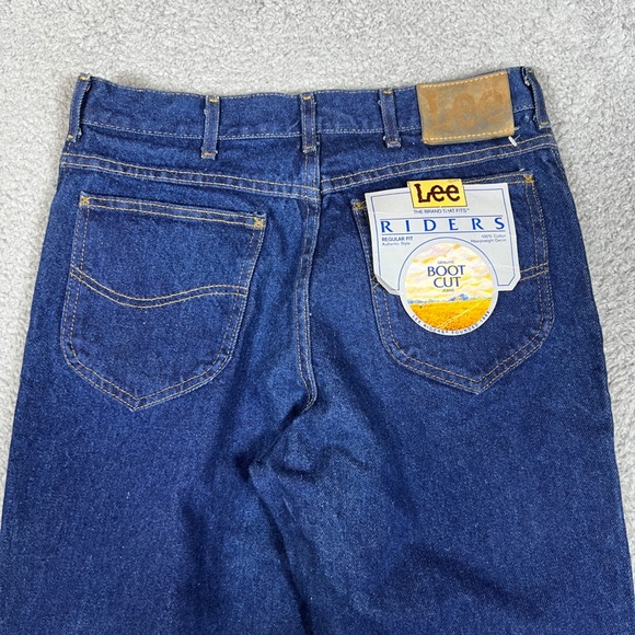 Vintage Lee Riders Bootcut Jeans Mens 32x33 Indigo Blue NEW Regular Fit Made USA - Picture 5 of 11